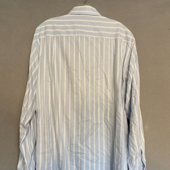 Gianfranco Ferré Studio Men’s Blue/White Striped Dress Shirt 16/41 100% Cotton - Picture 6 of 9